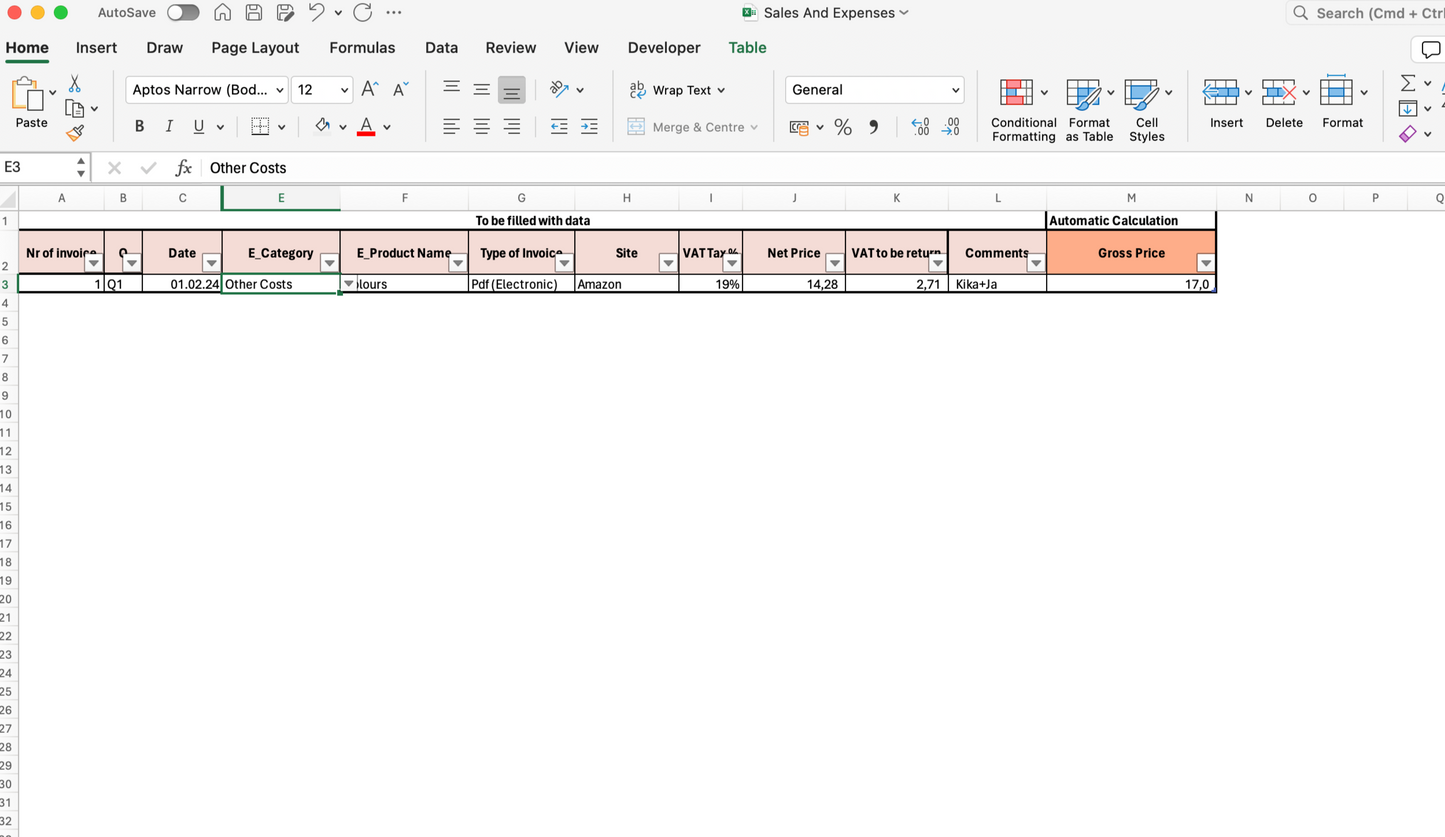 Sales & Expenses Tracker – Excel Tool for Small Business Owners