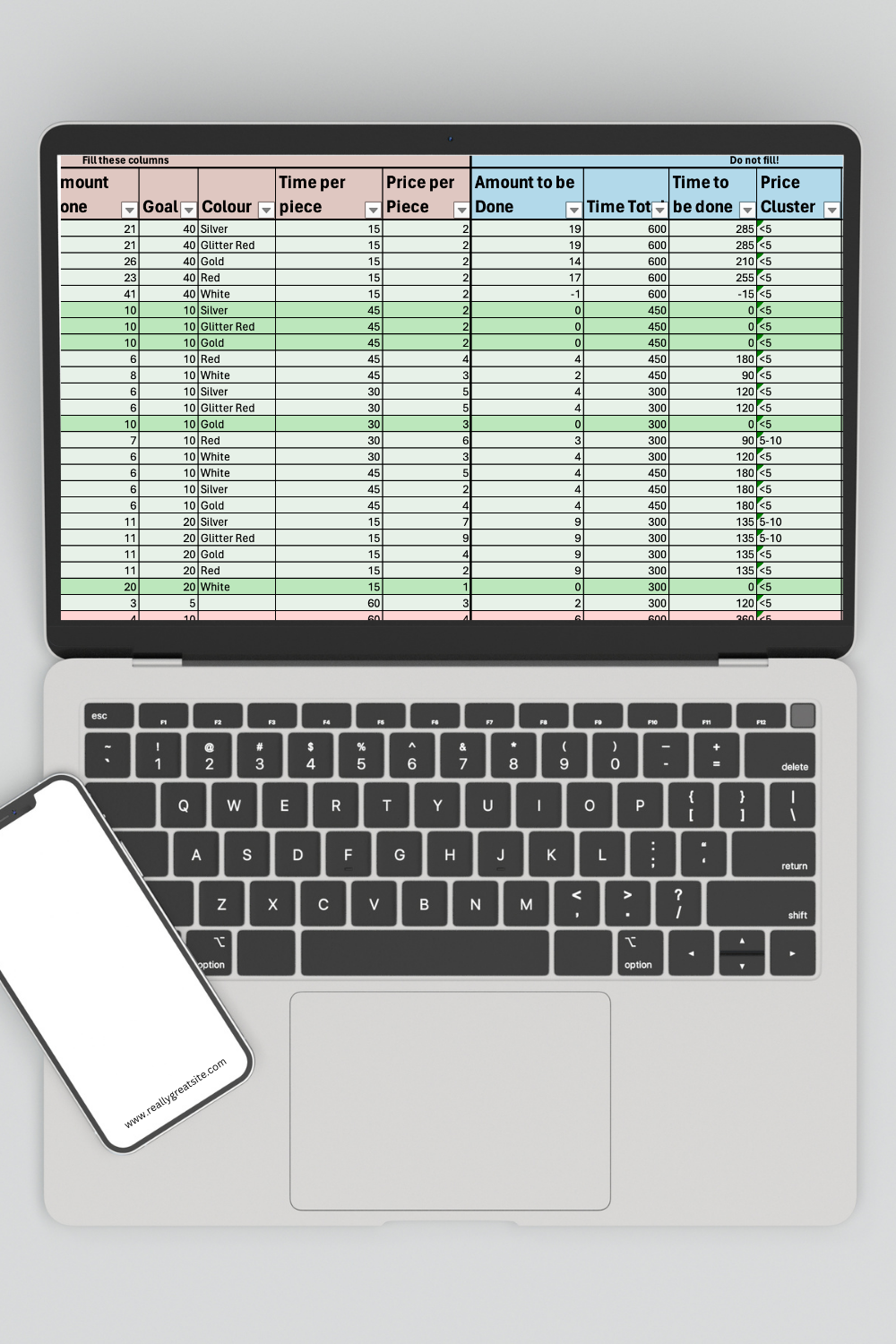 Inventory Market Tracker – Excel-Tool für Handmade-Verkäufer