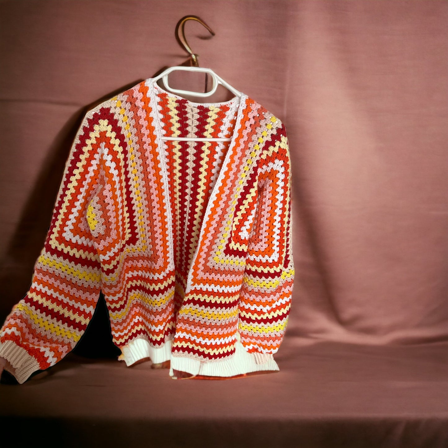 Handmade Crochet Hexagon Cardigan